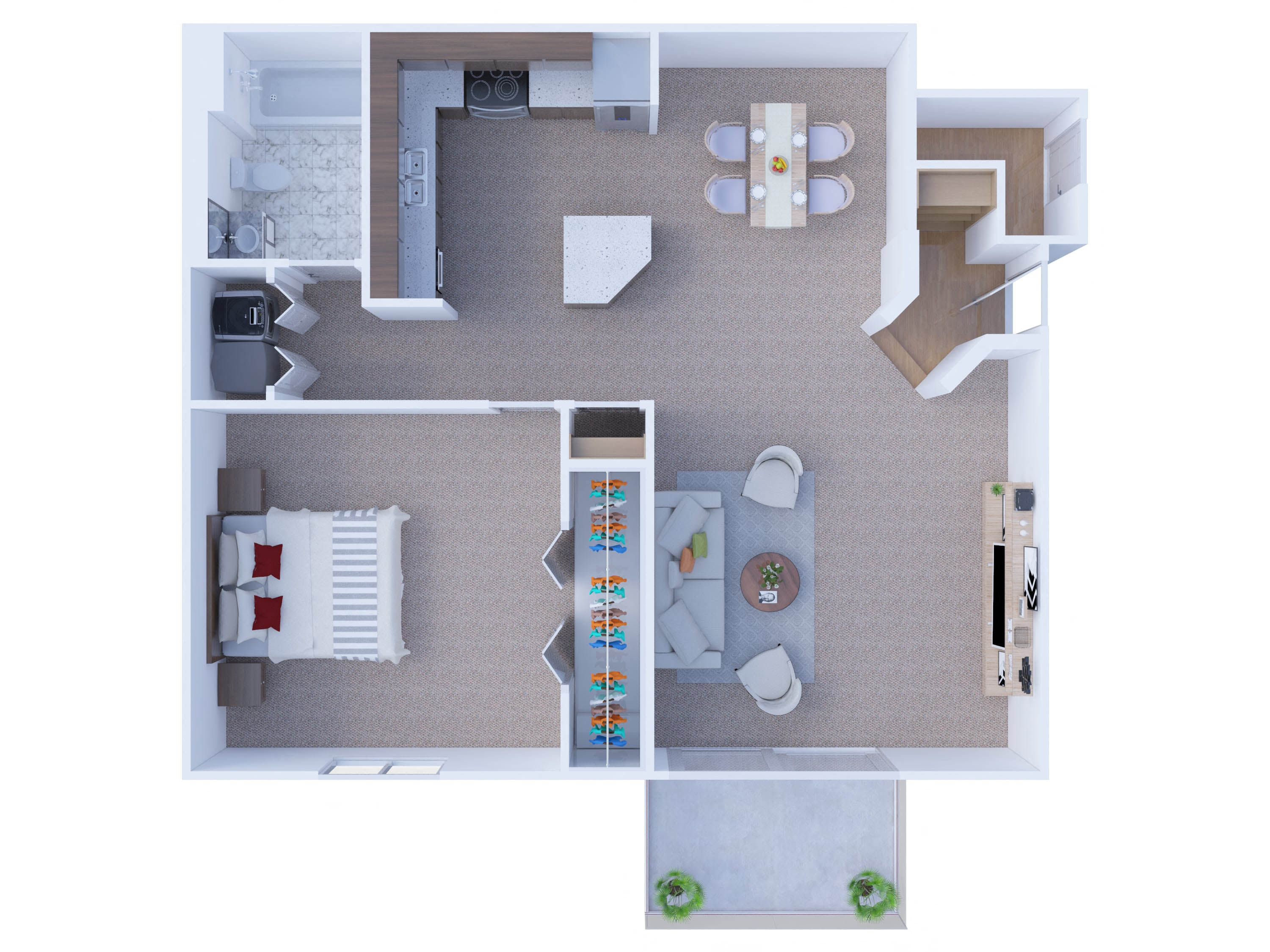 1 Bedroom Floor Plan A1