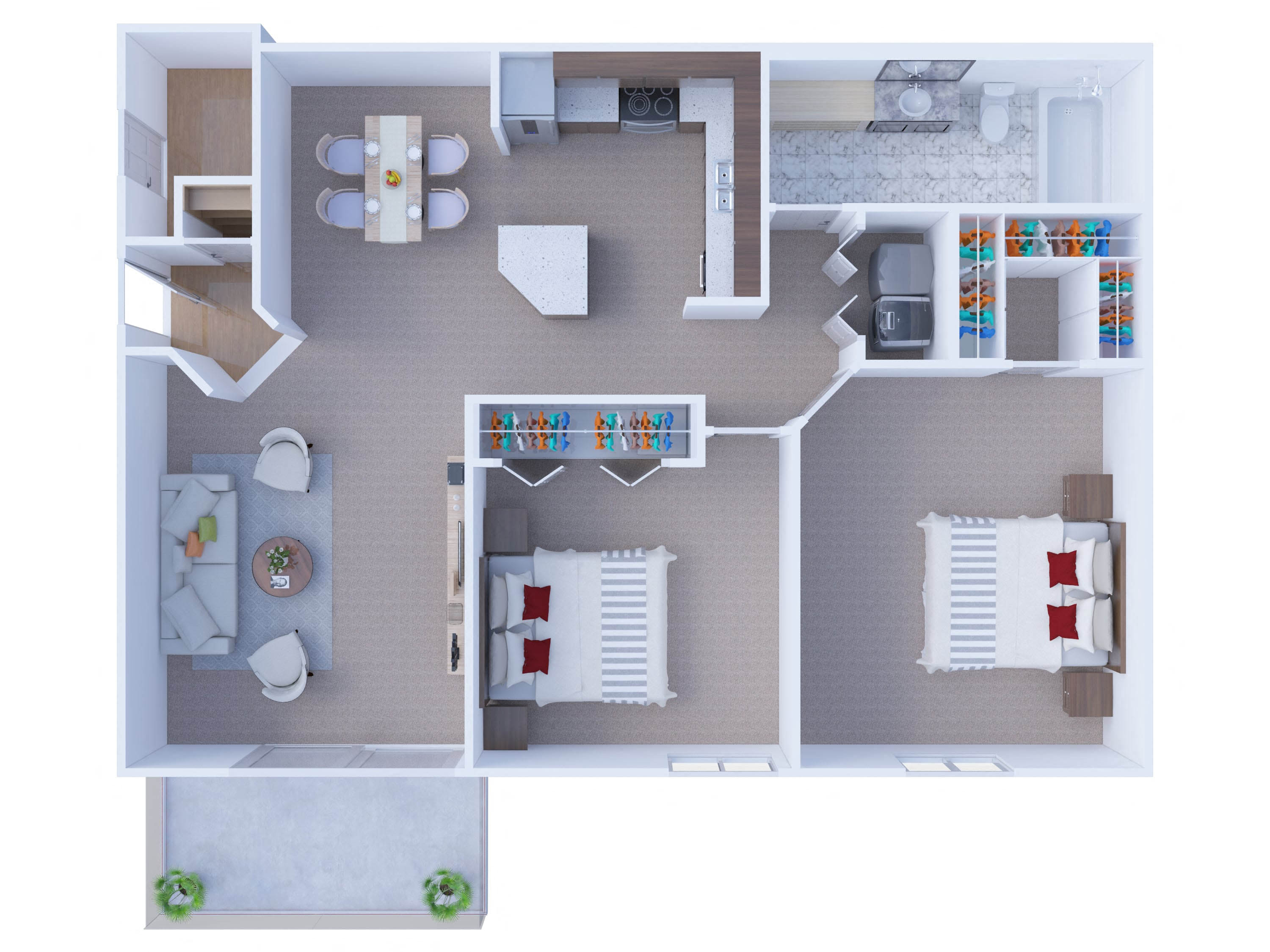 2 Bedroom Floor Plan B1