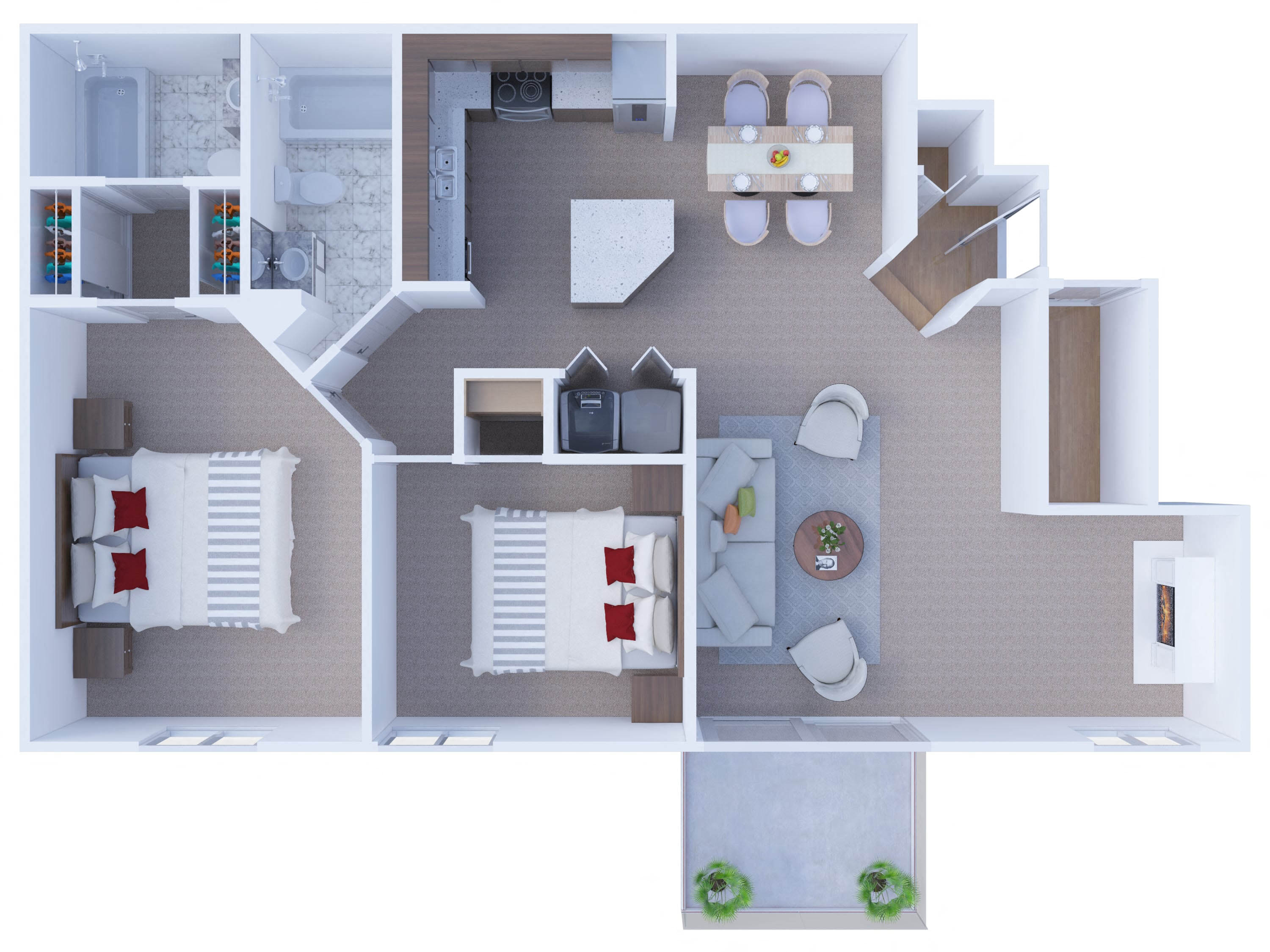 2 Bedroom Floor Plan B3