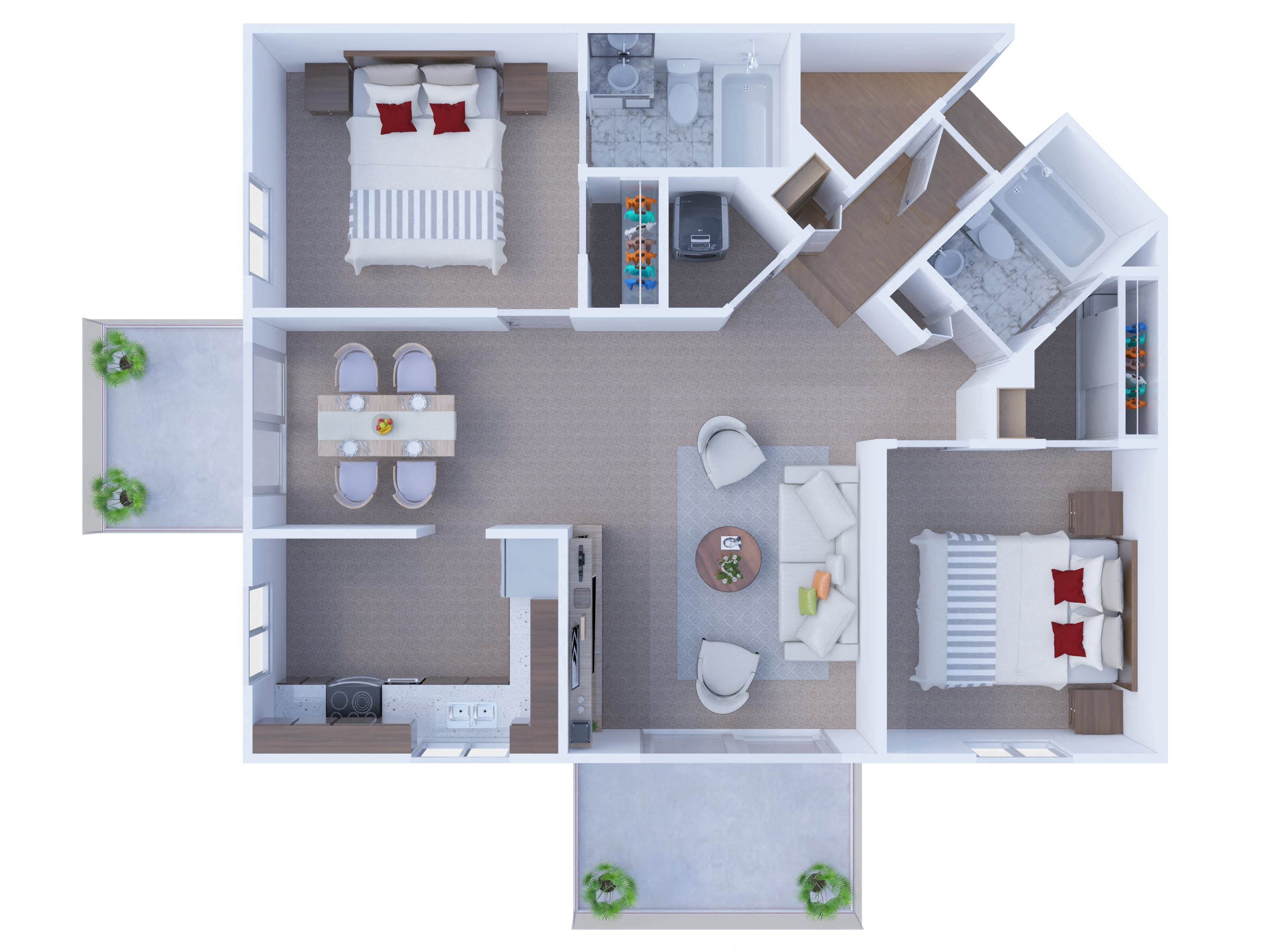 2 Bedroom Floor Plan B4