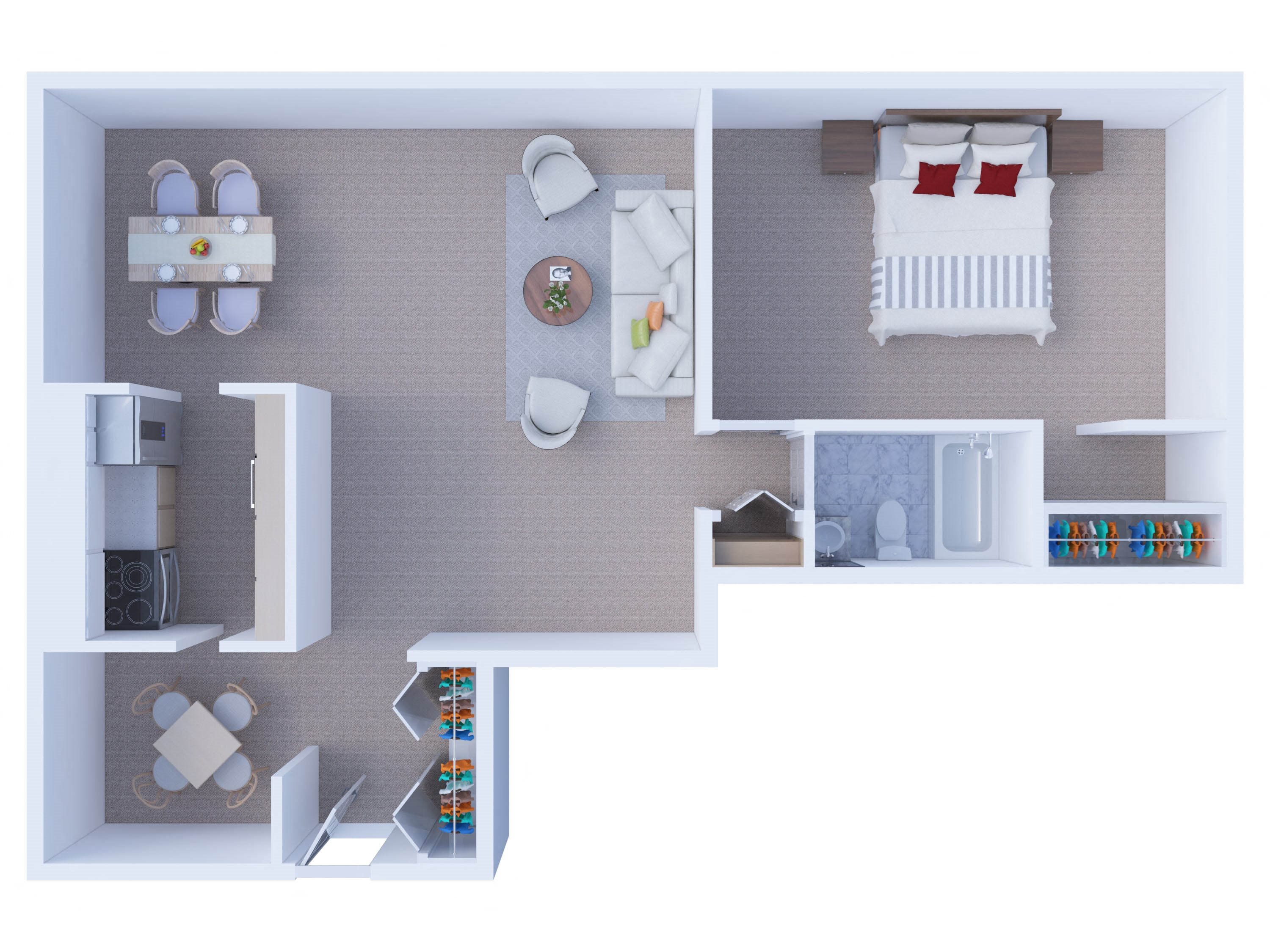 One Bedroom Floor Plan A5