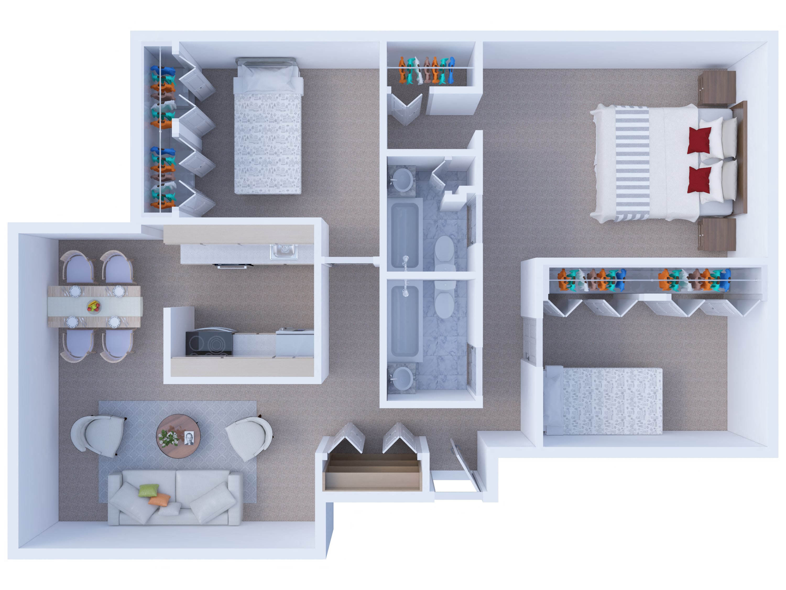 Three Bedrooms Floor Plan C