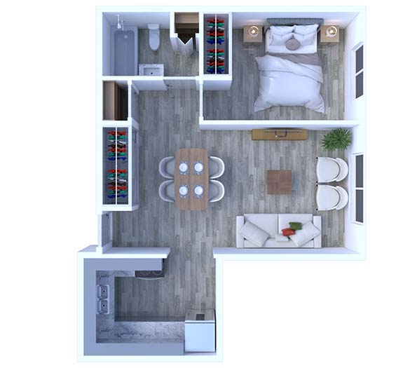 1 Bedroom Floor Plan A2