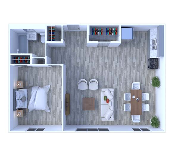 1 Bedroom Floor Plan A8