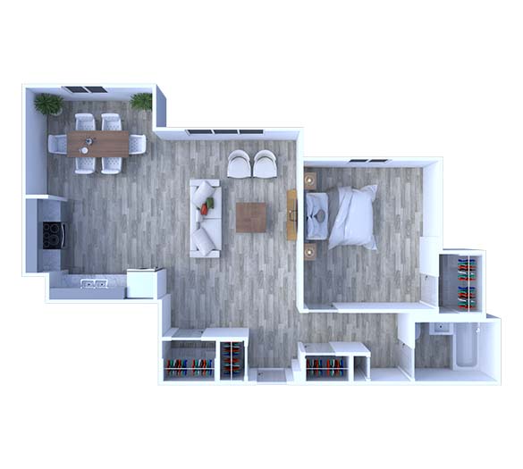 1 Bedroom Floor Plan A9