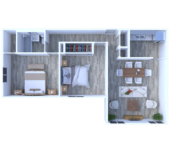2 Bedroom Floor Plan B1