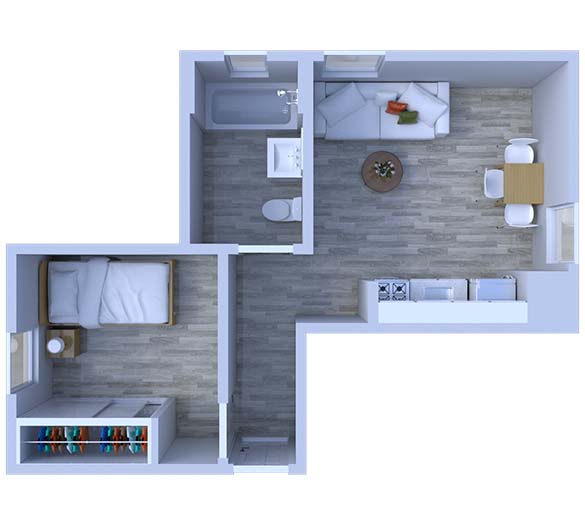 1 Bedroom Floor Plan A1