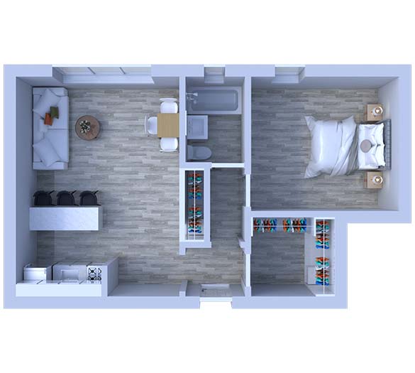 1 Bedroom Floor Plan A6