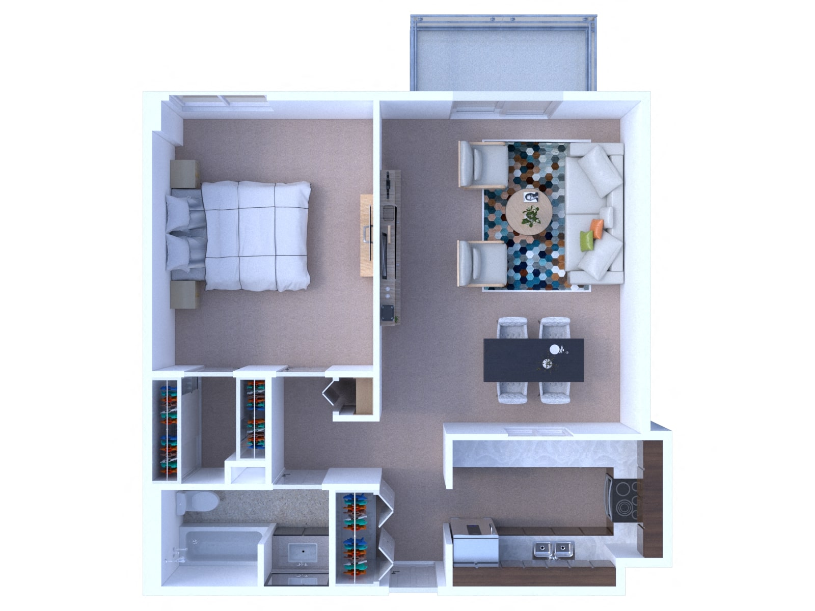 1 Bedroom Floor Plan A1