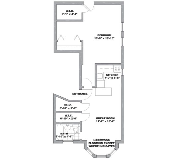 1 Bedroom Floor Plan A7 678 2