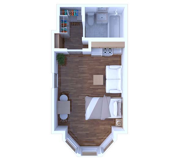 Studio Floor Plan S17 664 2F