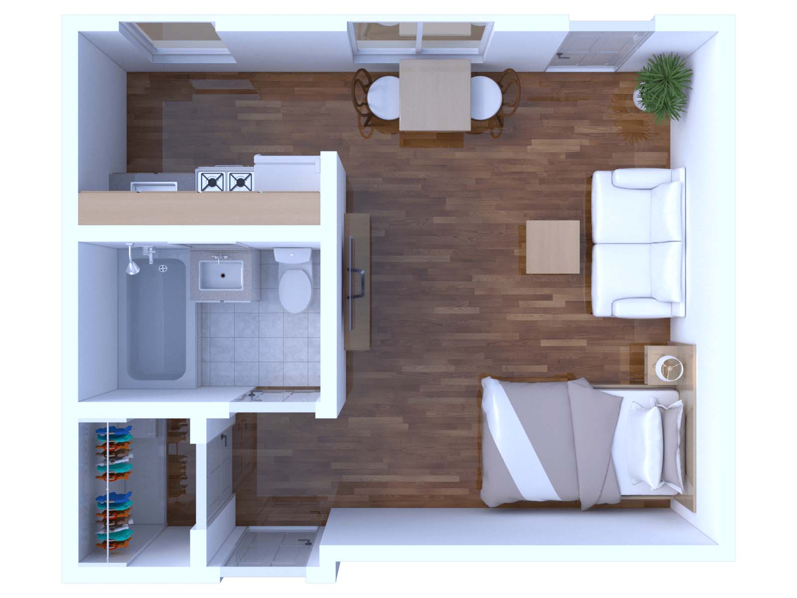 Studio Floor Plan S18 664 2R