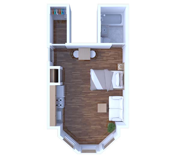 Studio Floor Plan S19 666 1F
