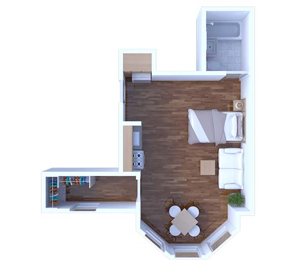 Studio Floor Plan S21 666 2F