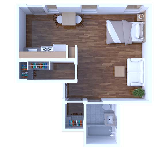 Studio Floor Plan S22 666 2R