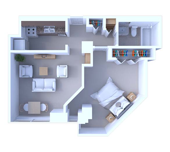 1 Bedroom Floor Plan A3