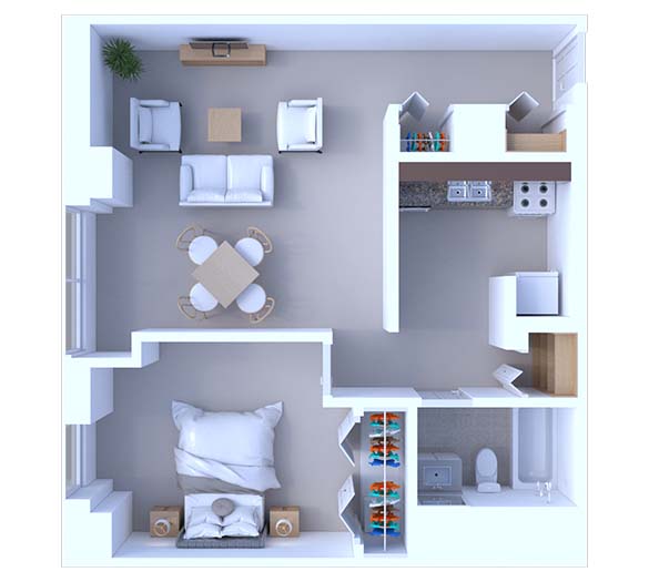 1 Bedroom Floor Plan A7