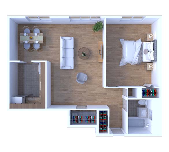 1 Bedroom Floor Plan A4