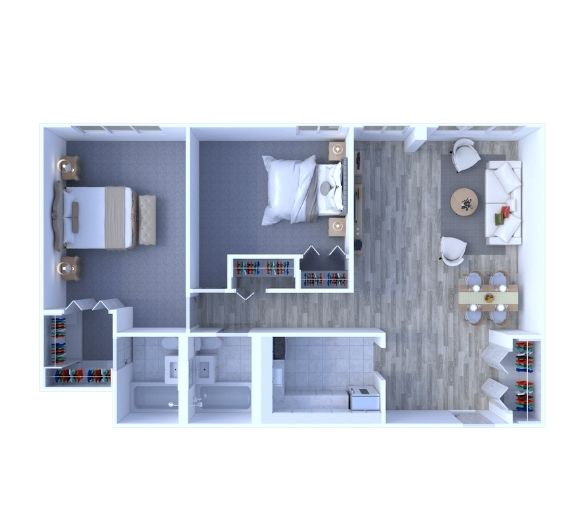 2 Bedrooms Floor Plan B1