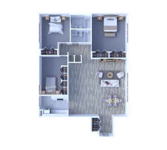 3 Bedrooms Floor Plan C1