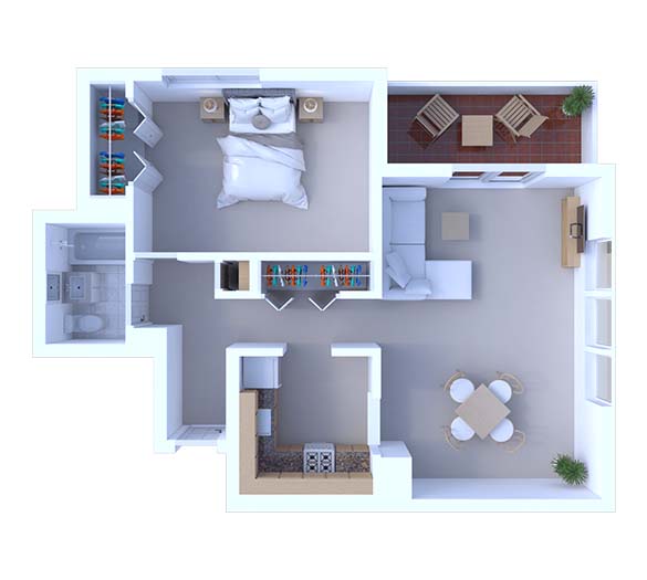 1 Bedroom Floor Plan A5