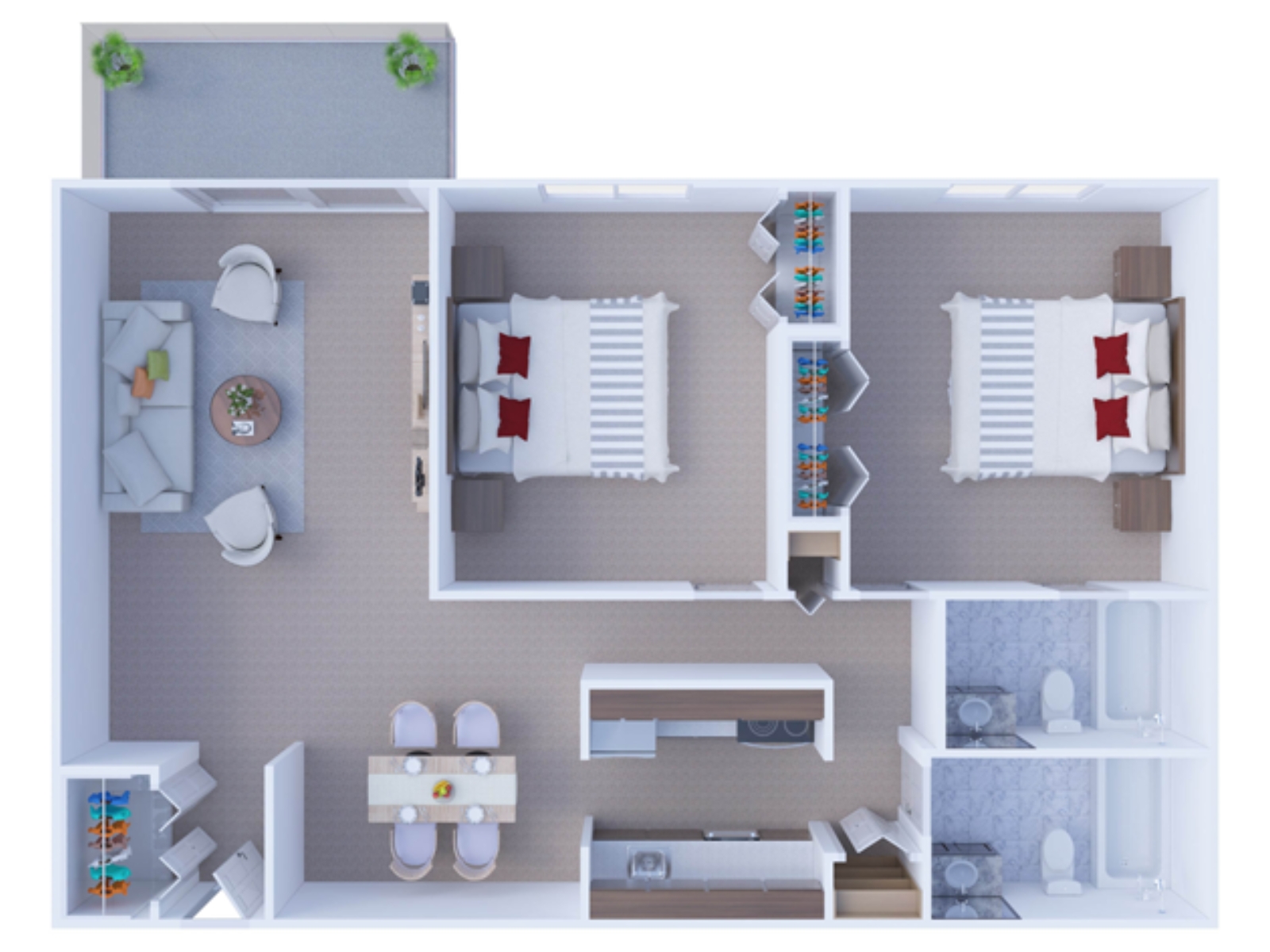 2 Bedroom Floor Plan B2