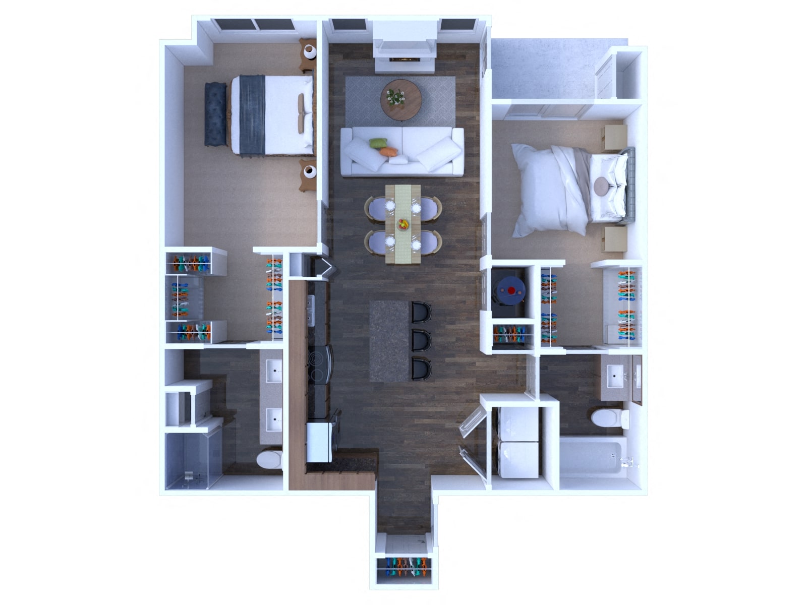 2 Bedrooms Floor Plan B2