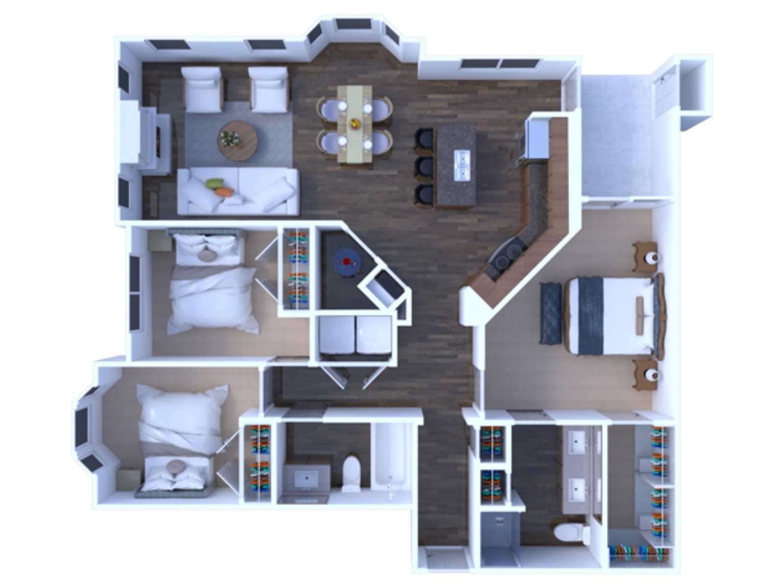 3 Bedrooms Floor plan C1