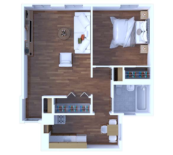 1 Bedroom Floor Plan A3