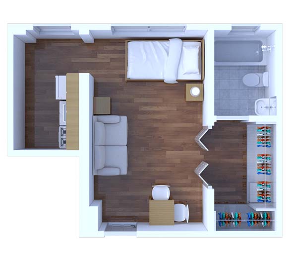 Studio Floor Plan S3