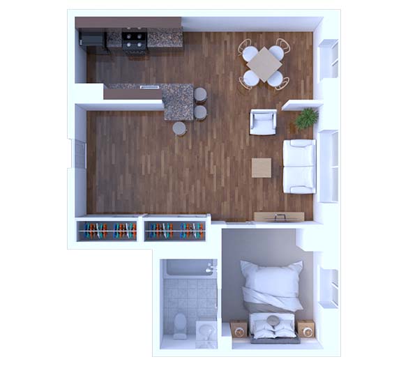 1 Bedroom Floor Plan A8