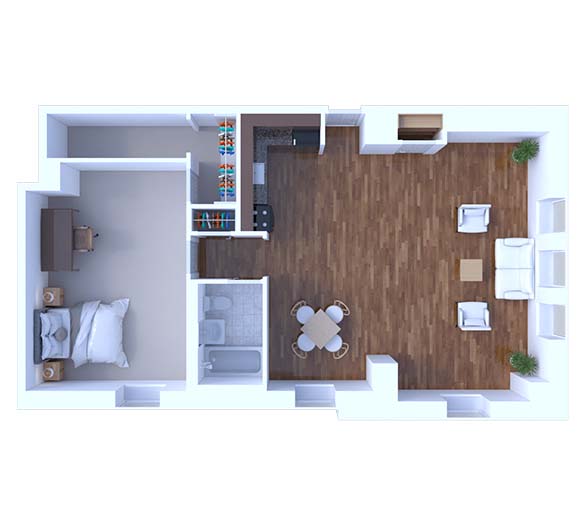 1 Bedroom Floor Plan A9