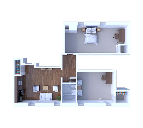 2 Bedroom Floor Plan B3