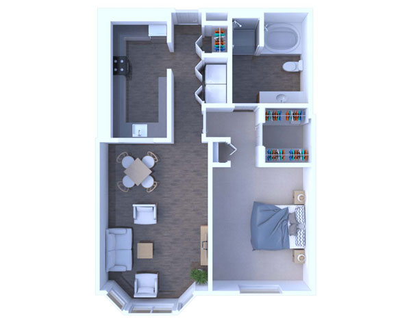 1 Bedroom Floor Plan A1U