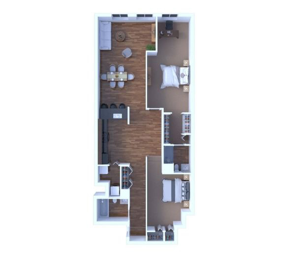2 Bedroom Floor Plan B2