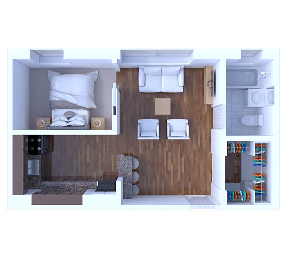 1 Bedroom Floor Plan A4