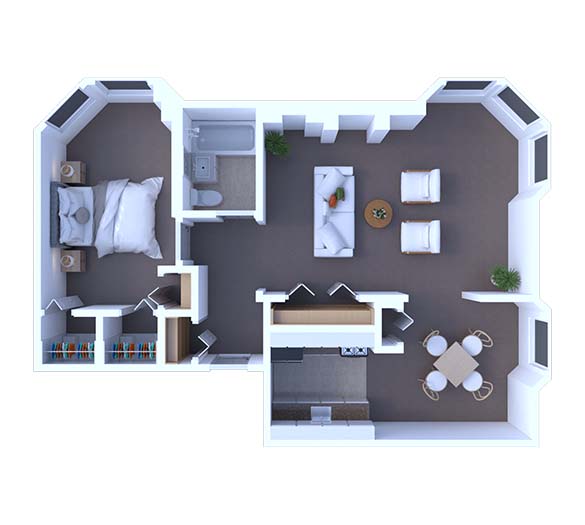 1 Bedroom Floor Plan A4