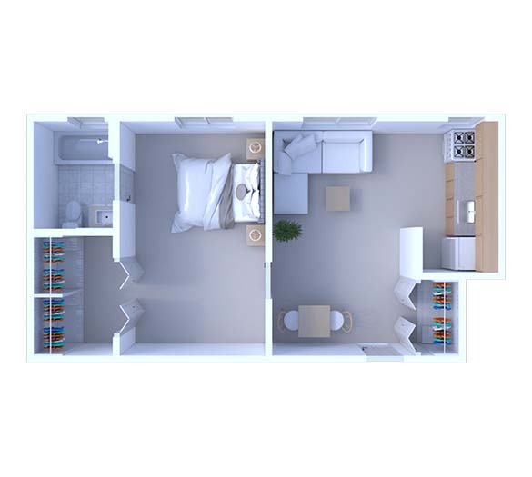 1 Bedroom Floor Plan A5