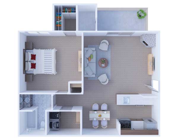 1 Bedroom Floor Plan A1