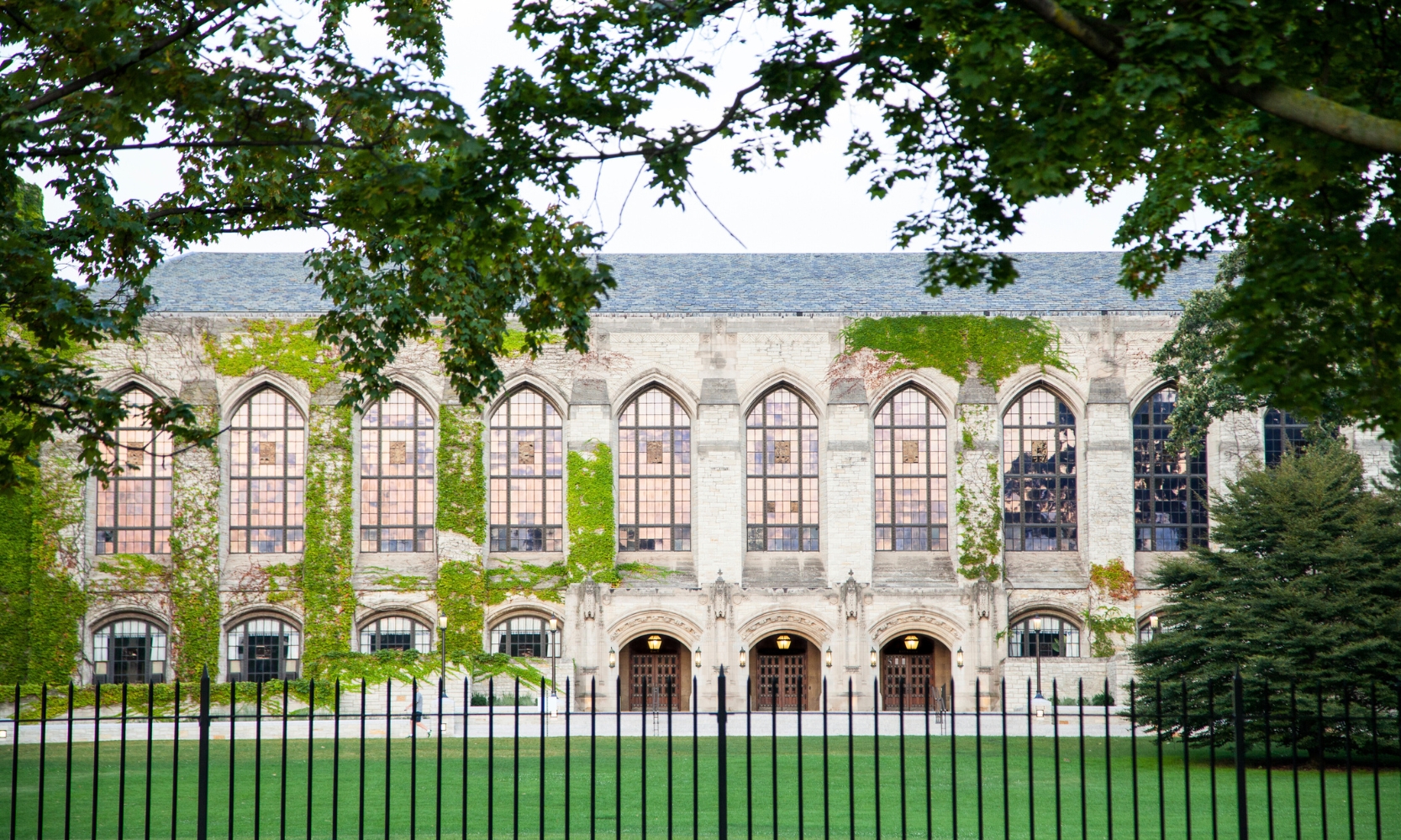 An exterior image of Northwestern University's library