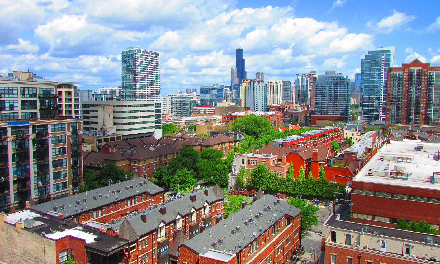 Aerial view image of Printers Row, Chicago