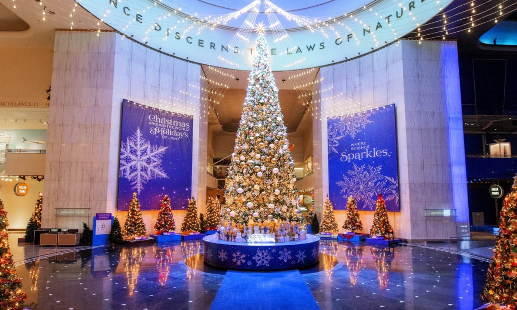 Image of the entrance at the Chicago Griffin Museum of Science and Industry's Christmas Around the World event