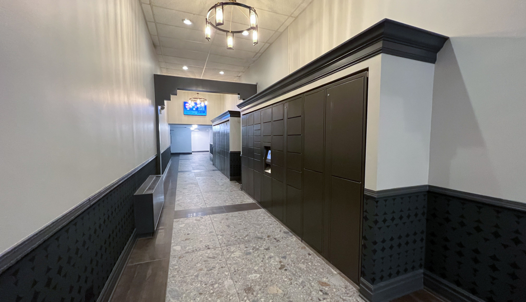 Hallway and Package Lockers