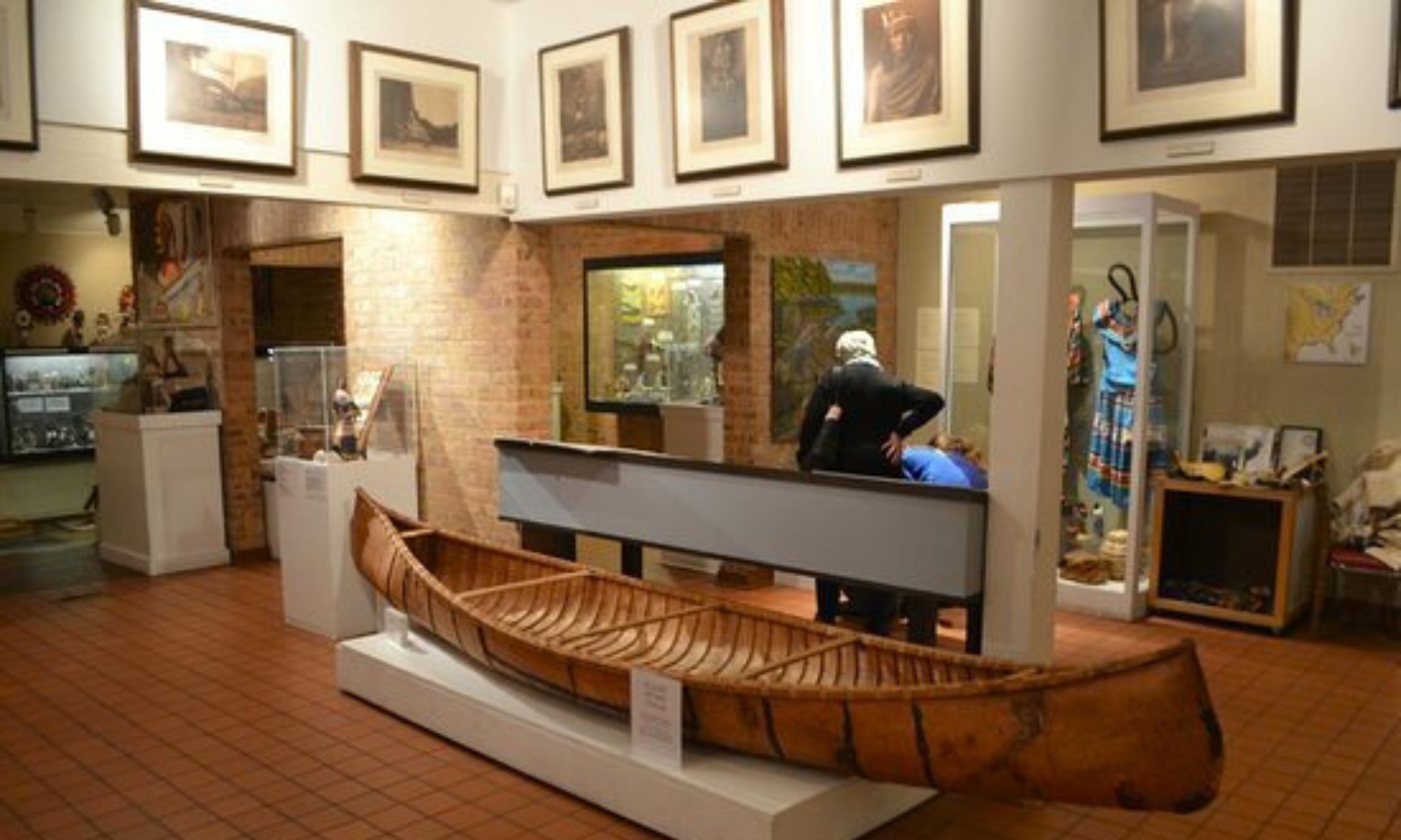 Interior image of an exhibit at the Gichigamiin Indigenous Nations Museum in Evanston, IL