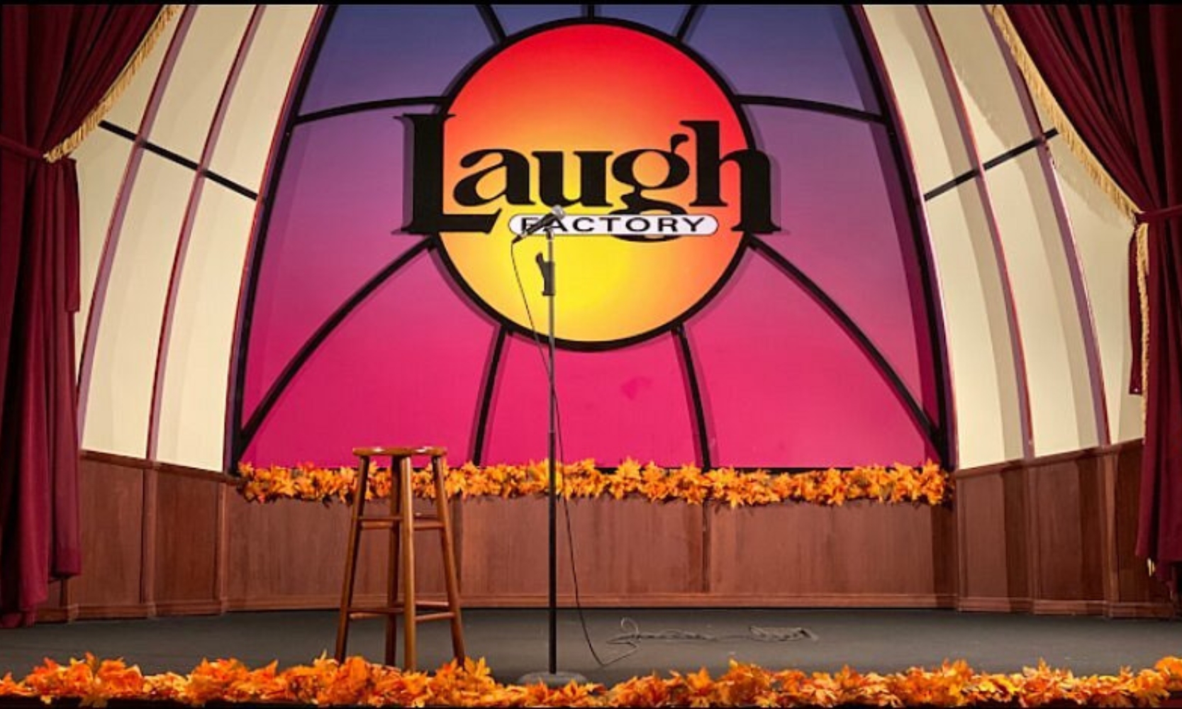 Image of an empty venue inside The Laugh Factory in Chicago